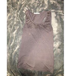 Grey sparkly tank top